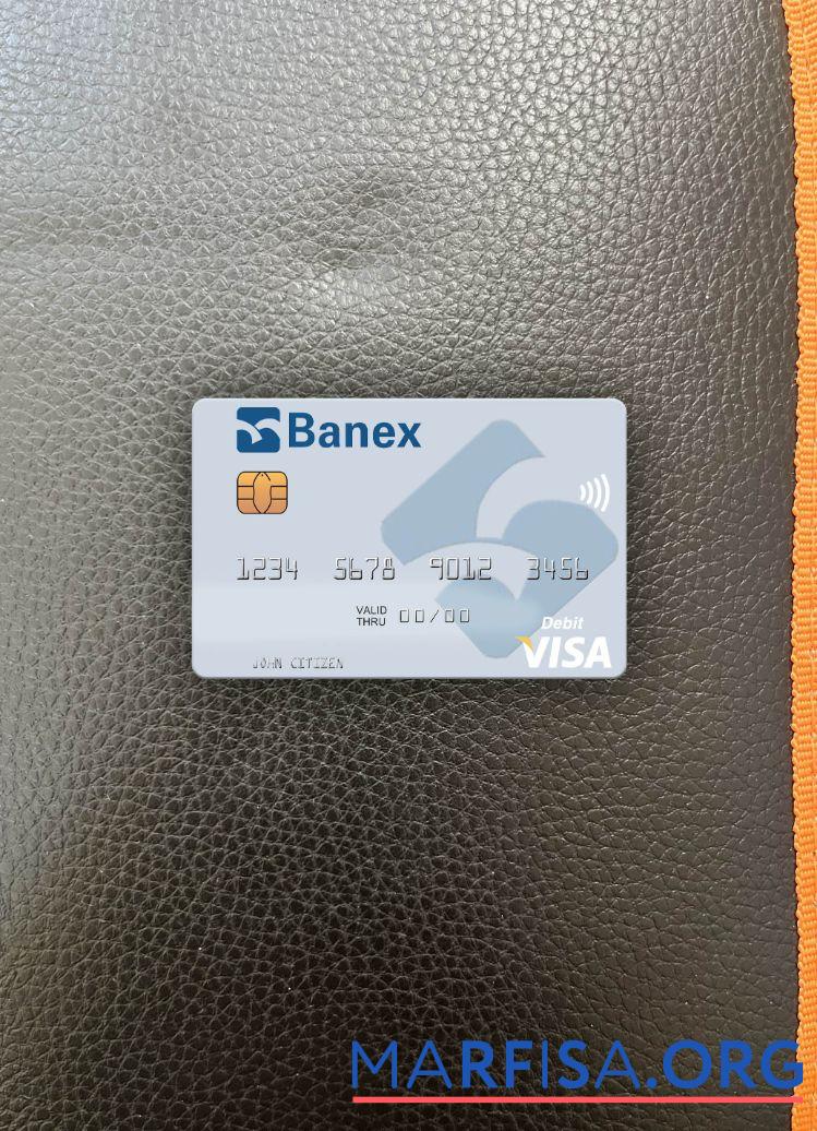Realistic Peru Banco Banex visa debit card photolook front real example